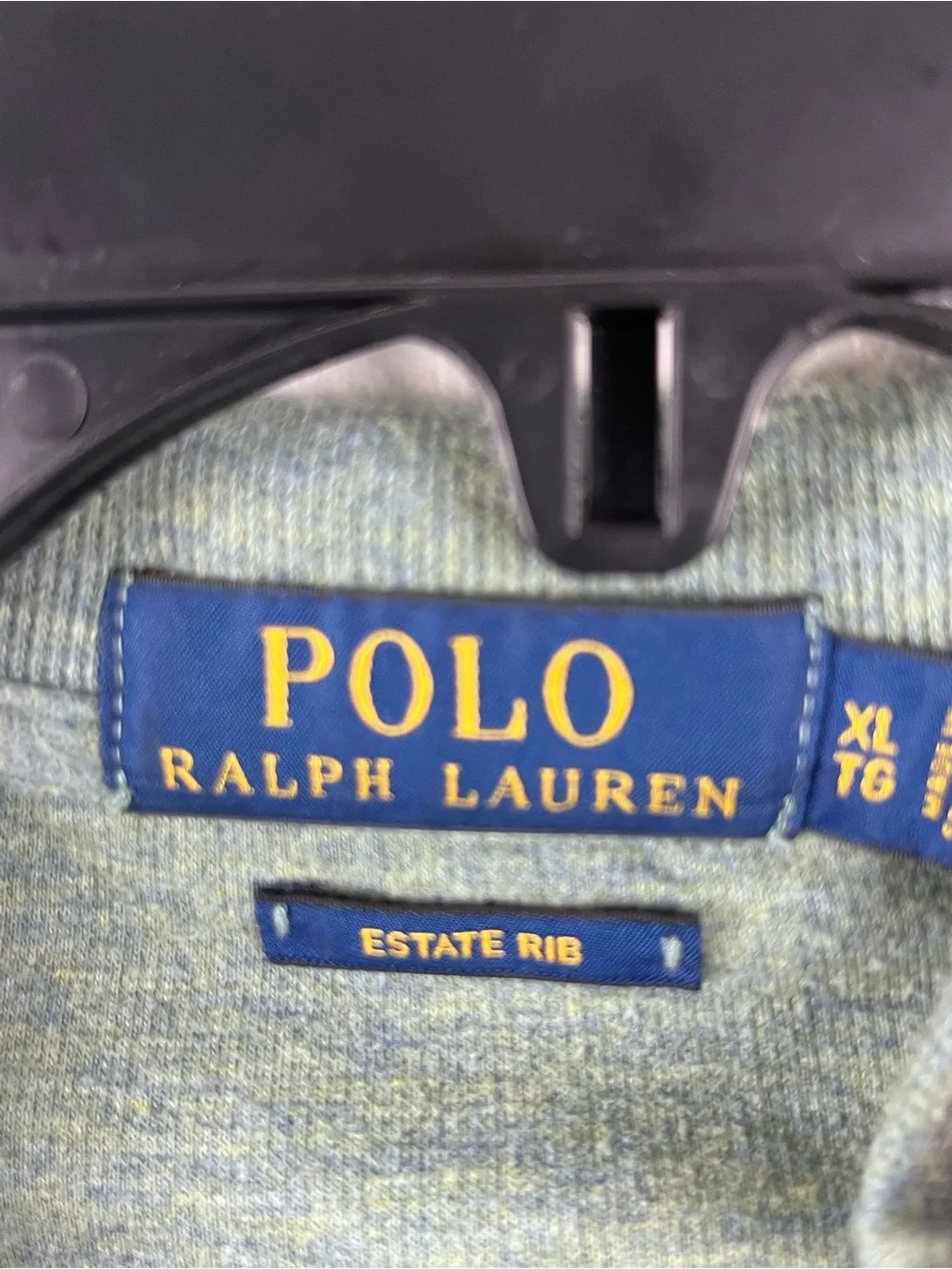 POLO RALPH LAUREN Estate Rib Green Quarter Zip Pullover Men’s Size XL Preppy